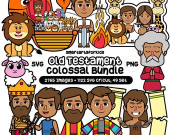 Old Testament Bible Stories Clip Art Bundle - story for kids - bible clip art - instant download - SVG cricut - VBS - bible stories - bundle