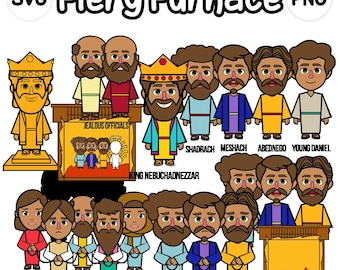 Immagine clipart della fornace ardente per la scuola domenicale / File SVG per Cricut