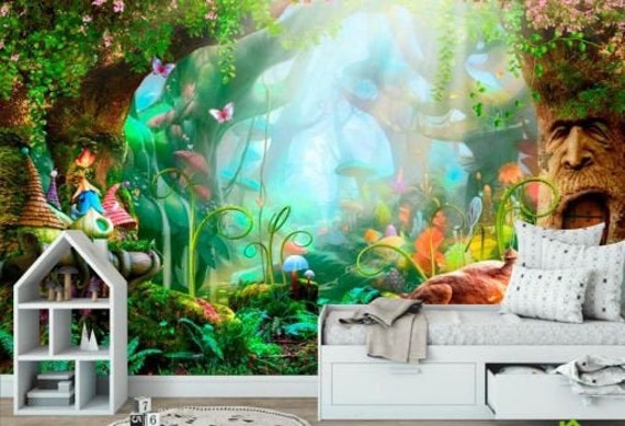 Fee Wald Kinder Wallpaper Zimmer Aufkleber Wand Kindergarten Etsy