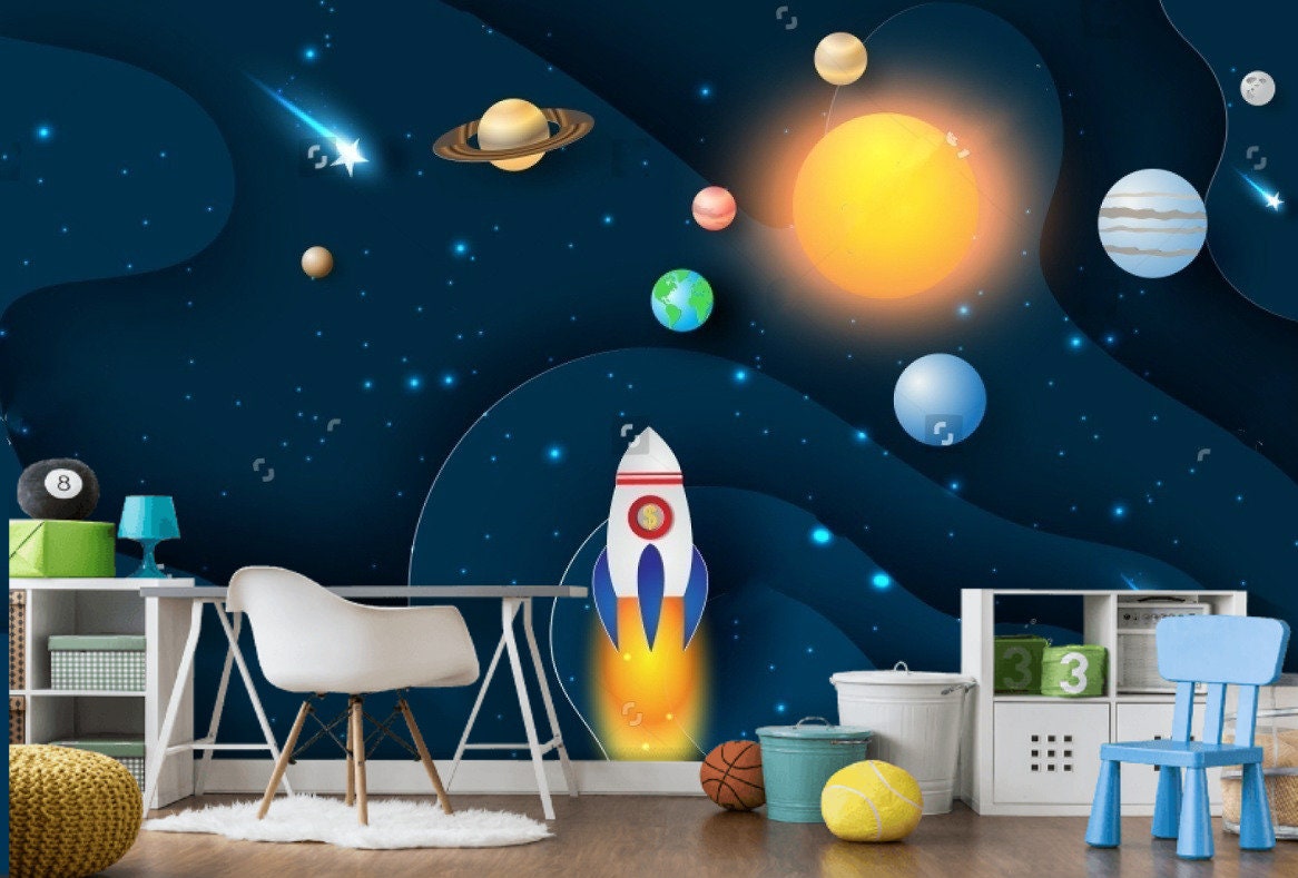Papier Peint Adhésif 3D Galaxy Vortex I1923 - Autocollant Mural Amovible Erin