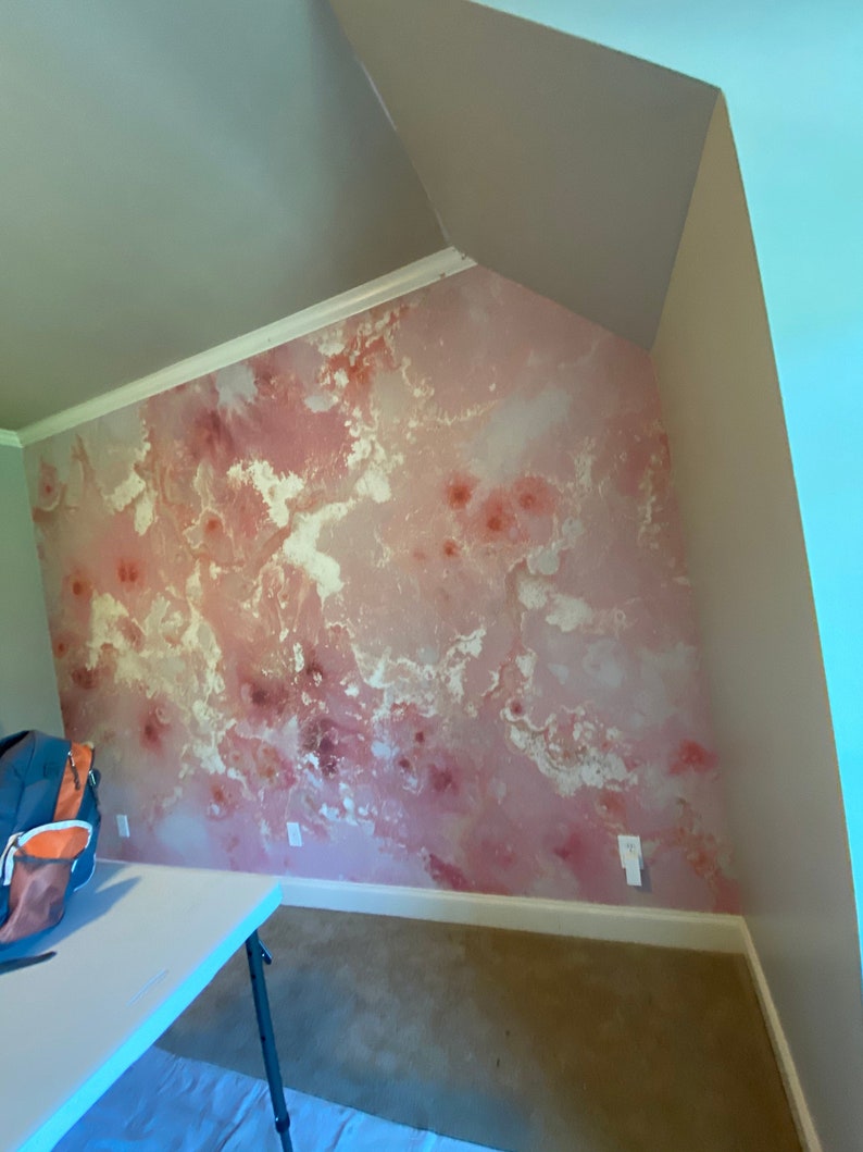 Marble Silver Rose Gold Vinyl Wallpaper Modern Wall Decor Etsy