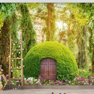 Papier peint magique forêt fantastique pour enfants, décoration murale boisée moderne pour chambre d'enfant, papier peint photo de qualité supérieure, grande décoration murale