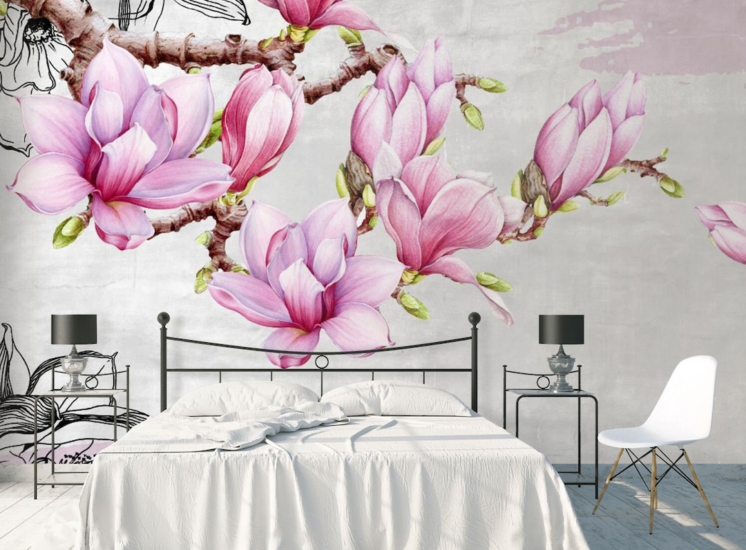 Großes Wandtattoo Mit Blumen & Schmetterlingen – Selbstklebend, Abziehbar, Für Wohnzimmer, Schlafzimmer & Mehr