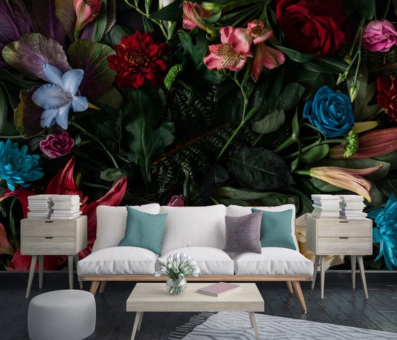 Modern Floral Wall Stencils - Painting DIY Flower Wallpaper Designs