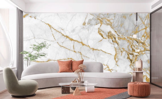 Papel tapiz de tamaño personalizado, líneas doradas modernas, fondo de  mármol, paredes, pintura decorativa, sala de estar, dormitorio, mural, papel  tapiz 3d - AliExpress