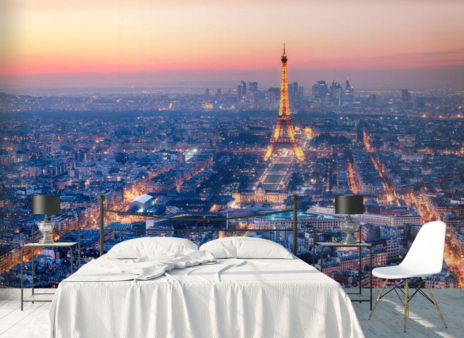 Evening Romantic Paris Wallpaper Modern Wall Decor Large Wall - Etsy Singapore Evening Romantic Paris Wallpaper Modern Wall Decor Large Wall - Etsy Singapore