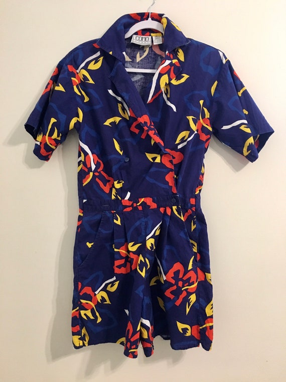 Vintage Floral Romper/Womens Romper/Womens Playsui