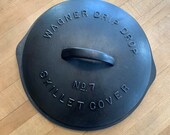 Vintage Wagner Ware Drip Drop Skillet Cover Cast Iron Size 7 1067