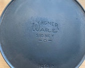 Vintage Wagner Sidney O Cast Iron Skillet Pan Size No 8 1058 P with Outset Heat Ring