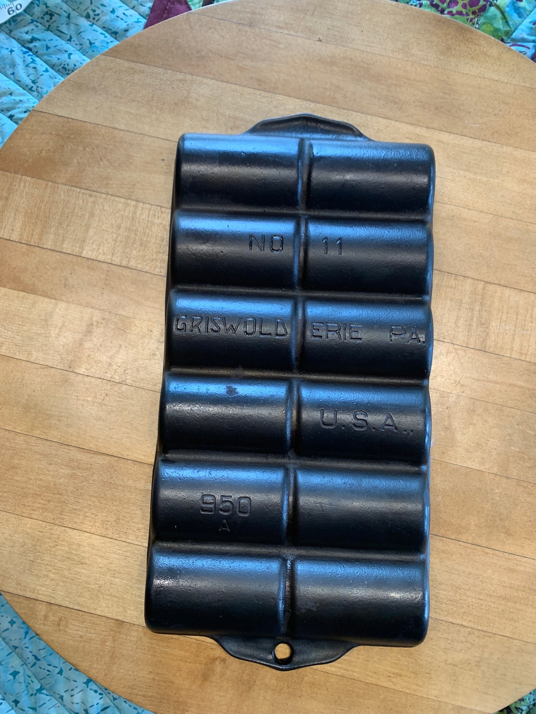 Vintage Griswold Cast Iron French Roll Pan No 11 950 A Etsy