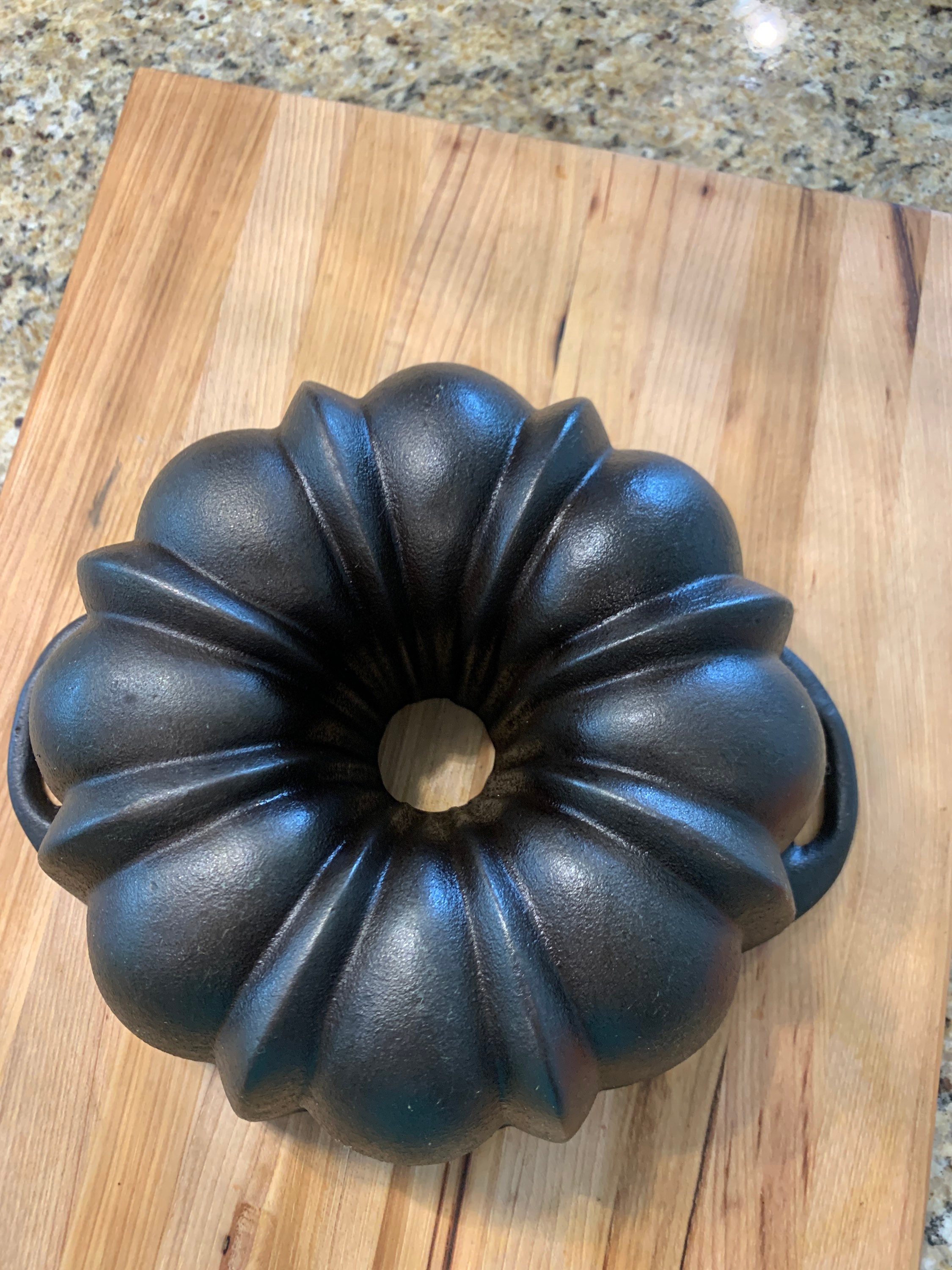 Unmarked Early / Primitive Cast Iron Bundt / Fluted Cake Pan, Restored