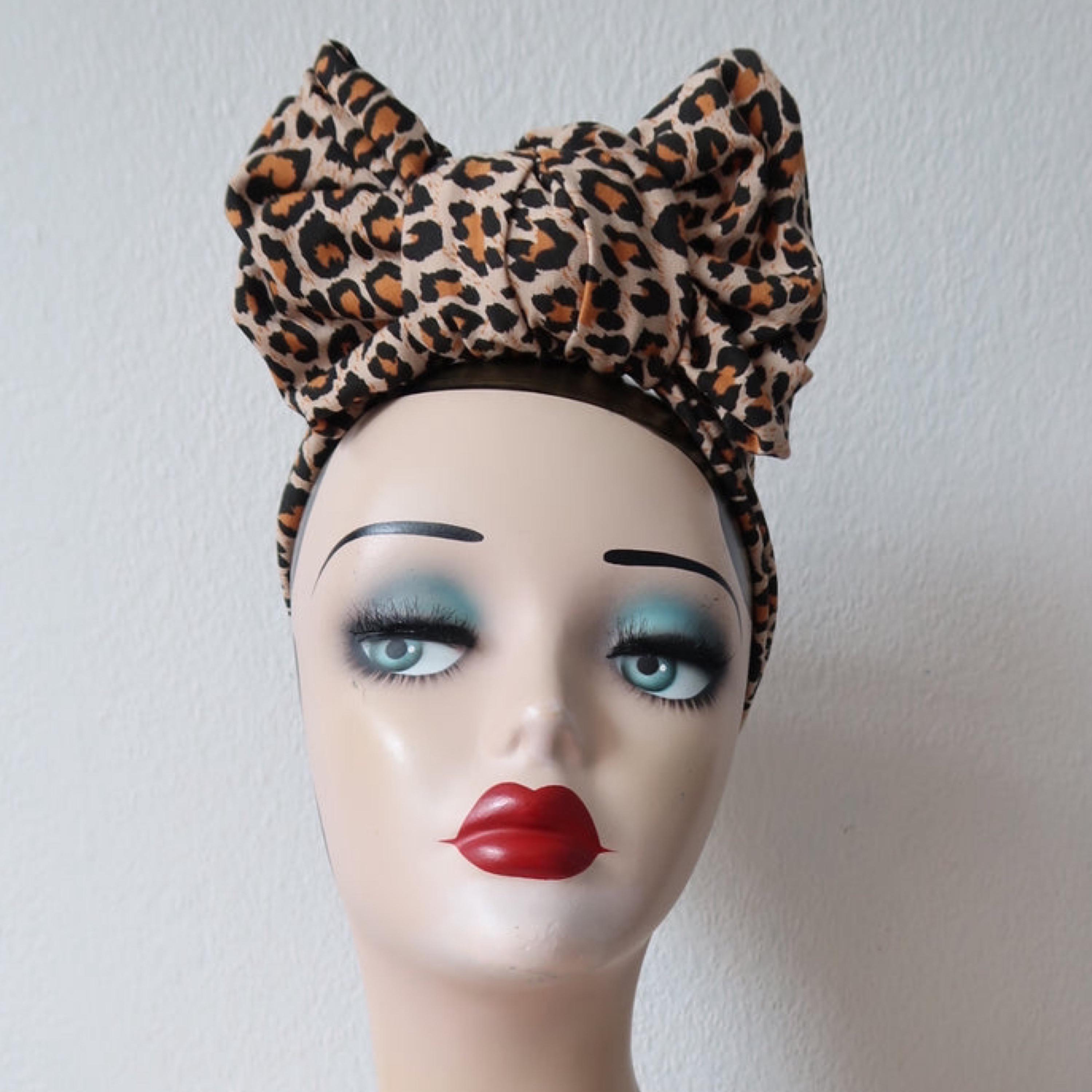Sarah\'s Doo Woop Do 1940s Style Leopard Headband Sarah main image 4