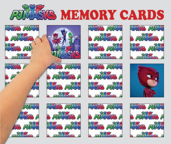 Instand DL PJ Masks memory cards game printable Digital | Etsy
