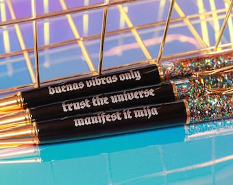 Buenas Vibras Pen Set | Latina Gifts, Graduation, Promotion, Self Care, Spanglish, Latine, Manifestation, Affirmation, Witchy, Chola, Amor