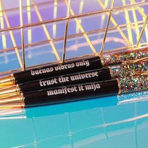 Buenas Vibras Pen Set | Latina Gifts, Graduation, Promotion, Self Care, Spanglish, Latine, Manifestation, Affirmation, Witchy, Chola, Amor