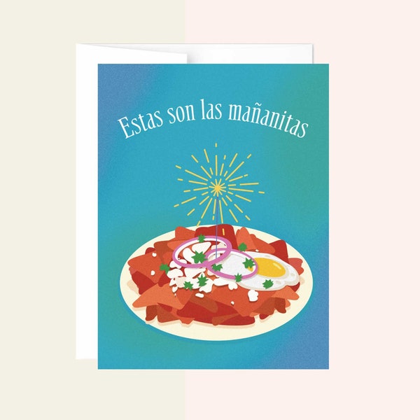 Las Mañanitas Spanish Birthday Card | Cumpleaños, Mexican, Hispanic, Chilaquiles, Breakfast, Latino Gifts, Mariachi, Latina, Serenata