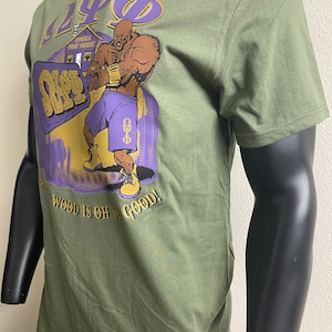 Omega Psi Phi Omegawood  T Shirt Military Green