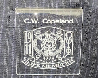 Omega Psi Phi Life Member BADGE Personalized