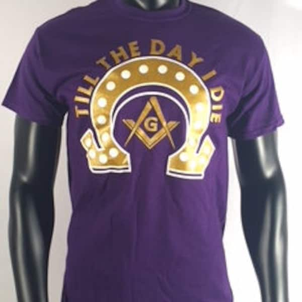 Omega Psi Phi  "Till the Day I Die MASONIC" T Shirt, Long Sleeve T Shirt or Hoodie