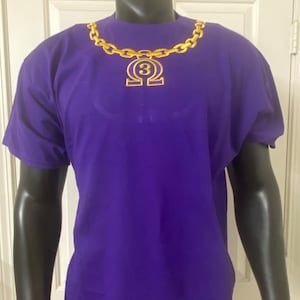 Omega Psi Phi The GOLD CHAIN LINE# T Shirt, Long Sleeve T Shirt