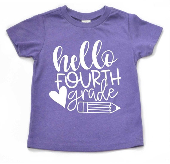 Items similar to Hello fourth grade shirt, fourth grade shirt, first day of school shirt, first