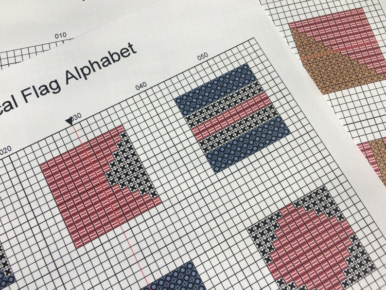 nautical flag alphabet pdf chart etsy