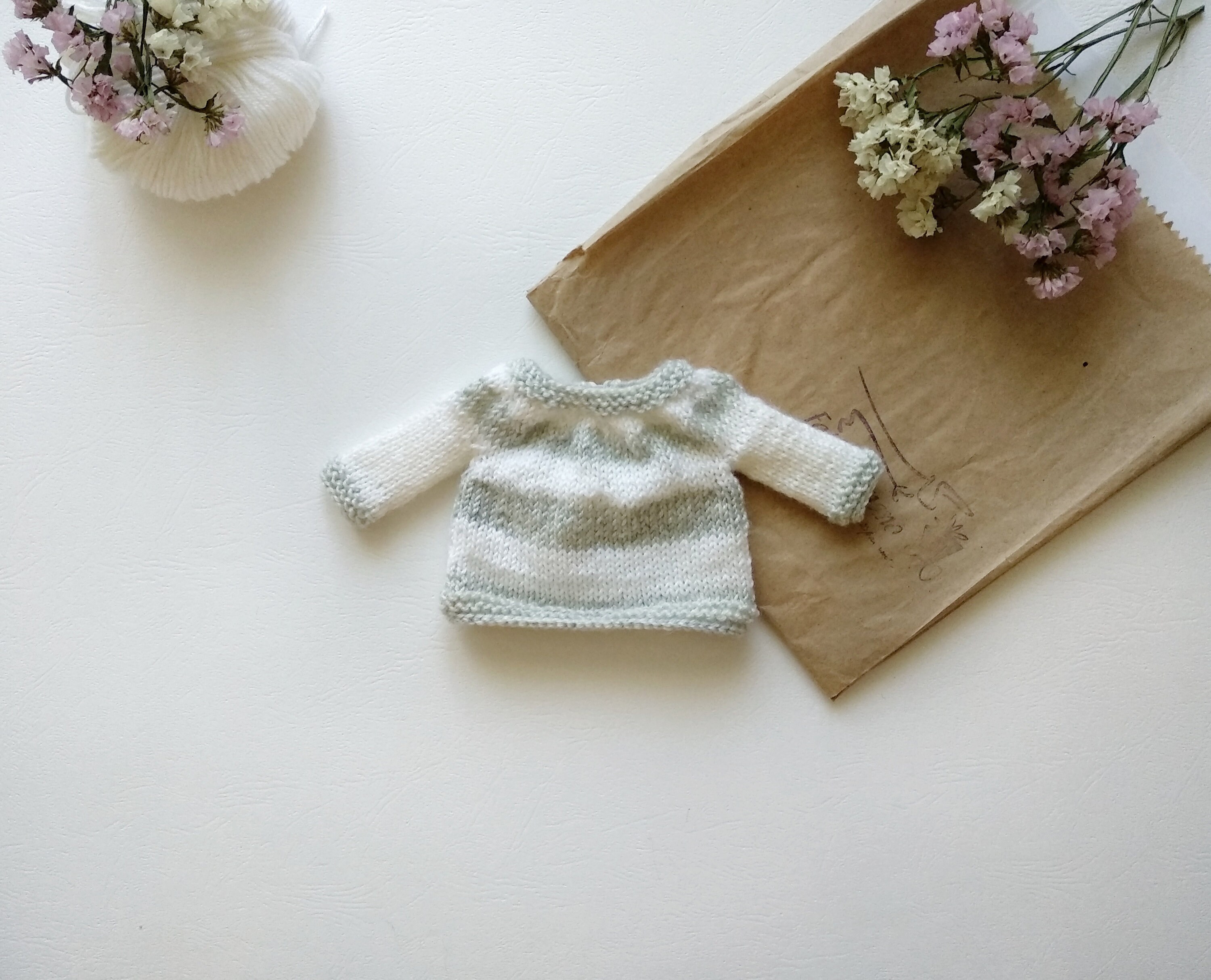 Toy sweater knit pattern pdf Mini sweater for doll Waldorf Etsy