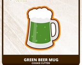 Green Beer Mug Cookie Cutter
