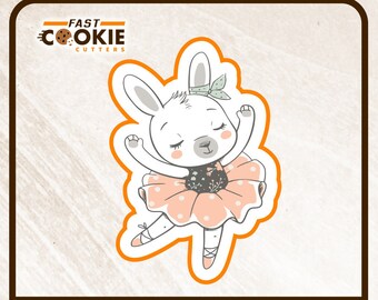 Cute Bunny Ballerina Cookie Cutter