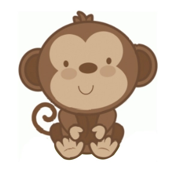 Cute Baby Monkey Cookie Cutter Etsy Cute Baby Monkey Cookie Cutter Etsy