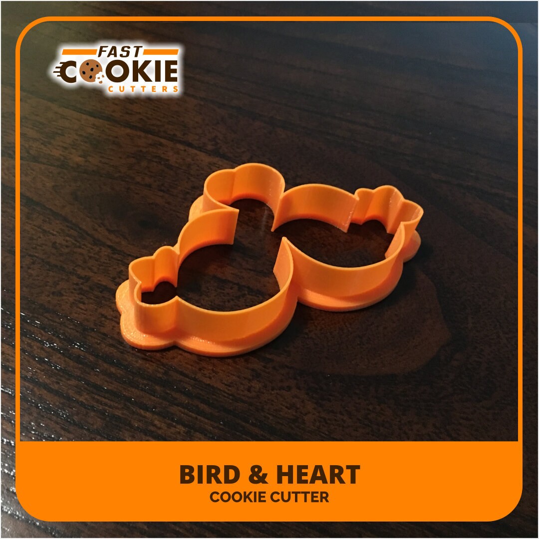 Birds & Heart Cookie Cutter Wedding Cookie Cutter Married Etsy
