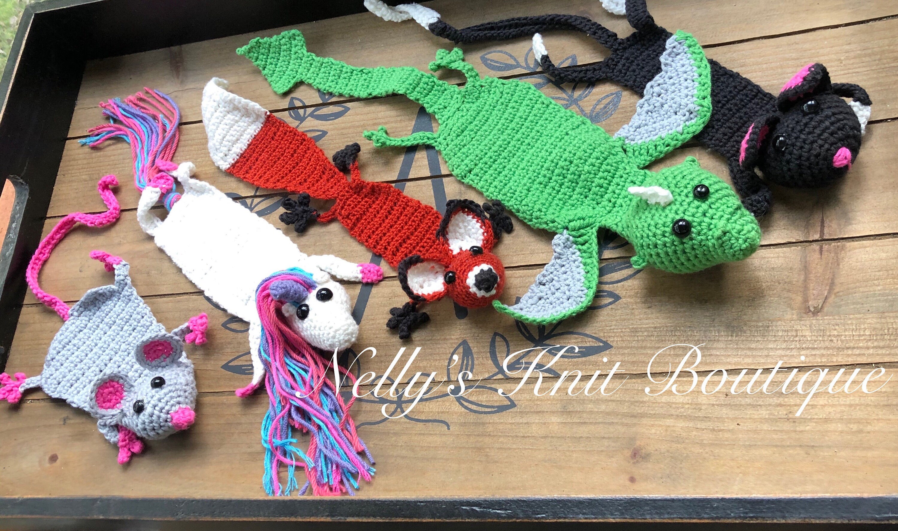 Crochet Animal Bookmarks Bookmarks Etsy