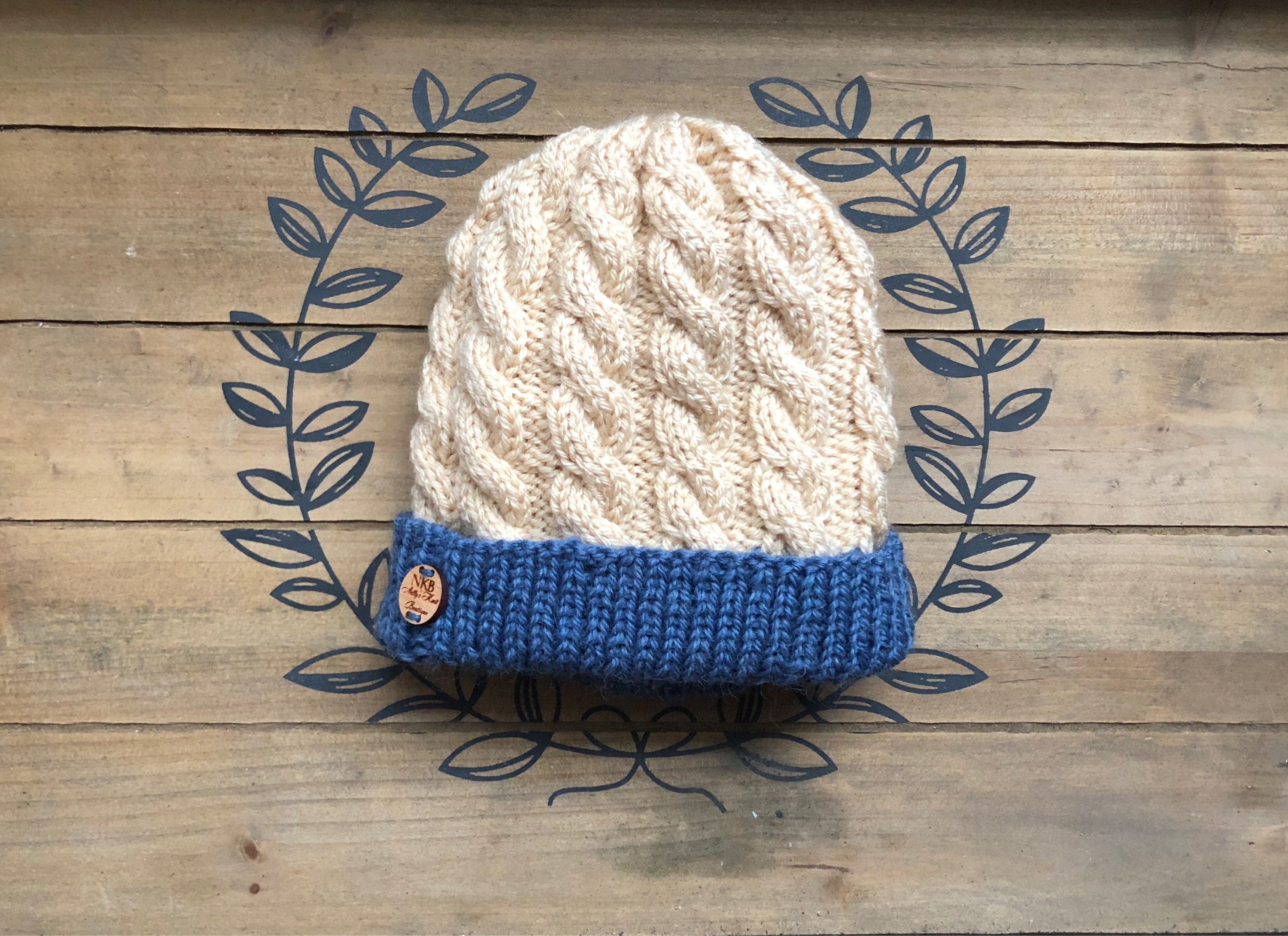 Mens Cable Knit Hat Etsy