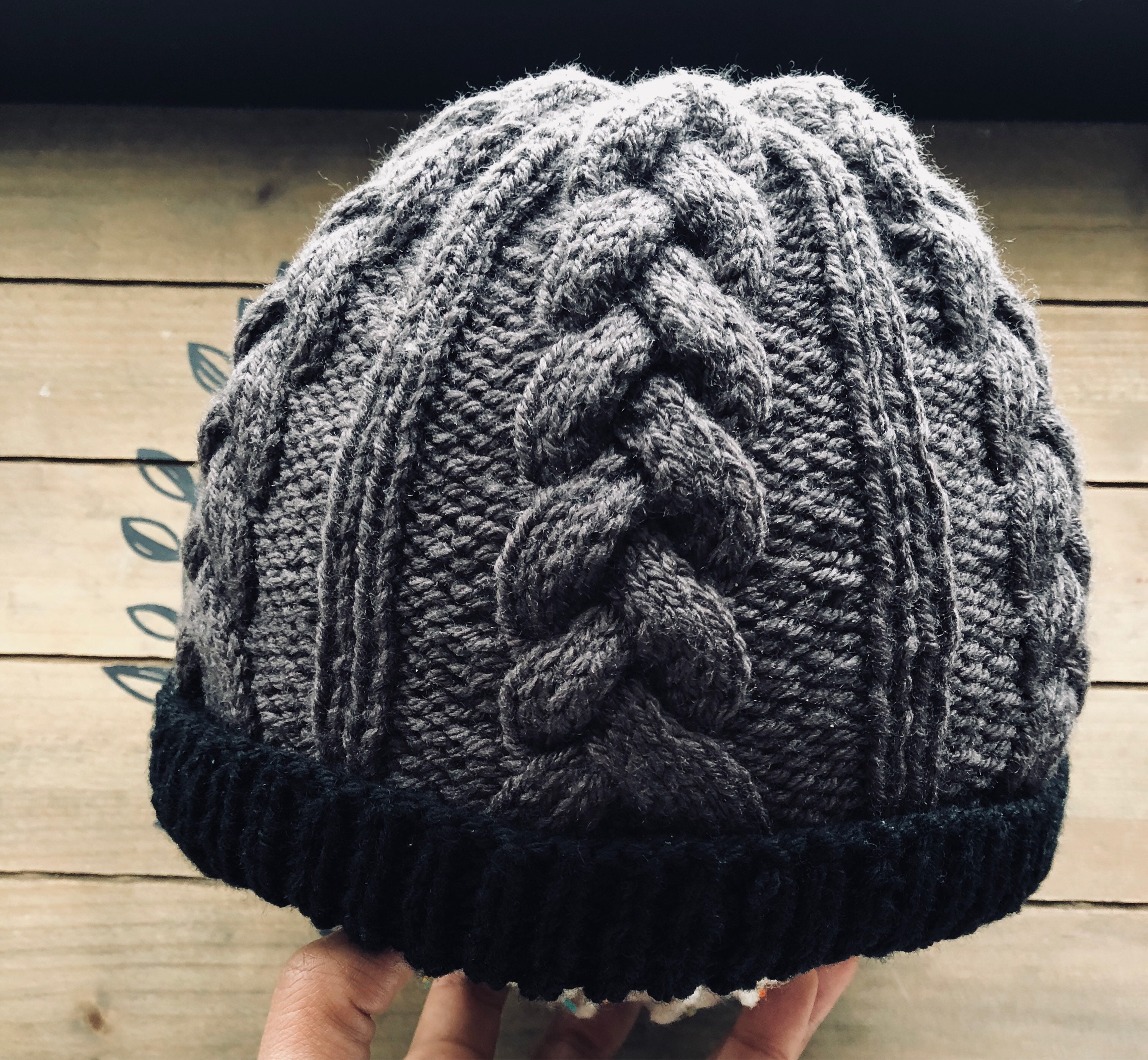 Men's cable knit hat Etsy