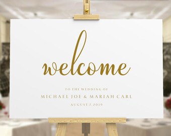 welcome to our wedding sign template printable welcome sign etsy