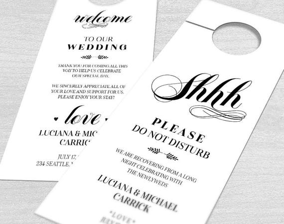 wedding door hanger door hanger template please do not etsy