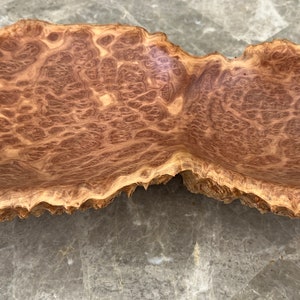 Red Mallee Burl Bowl With Natural Live Edge