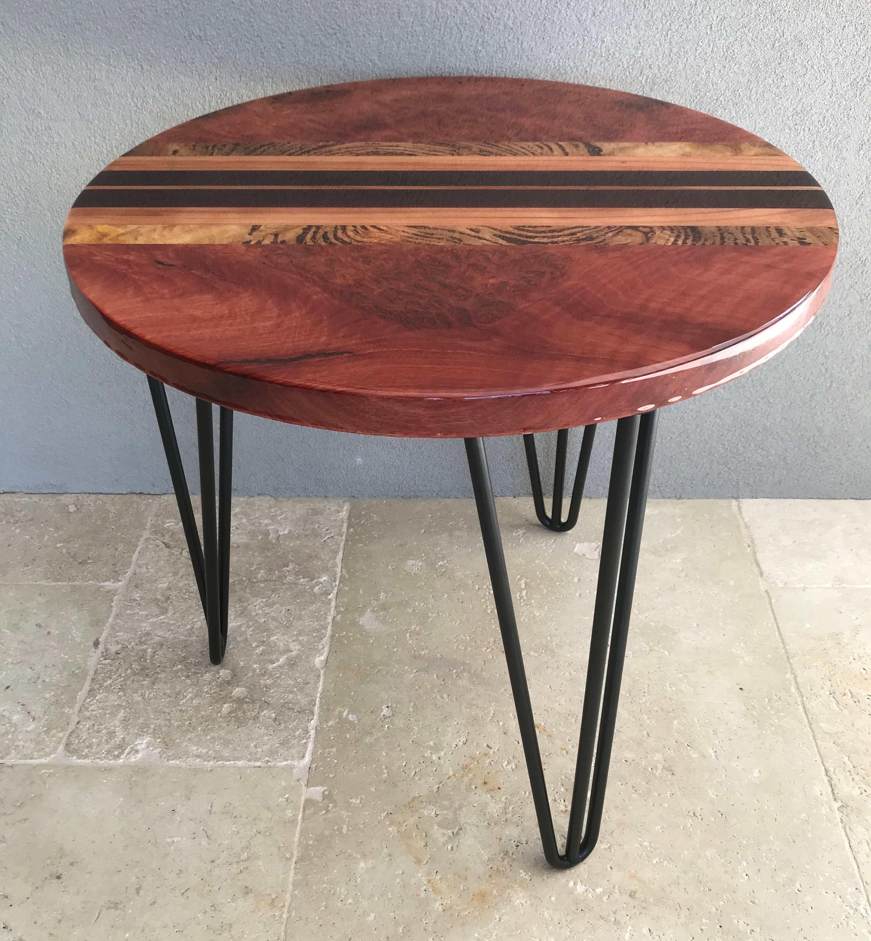 End Table Jarrah Burl And Exotic Timbers Etsy