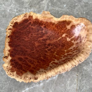 Red Mallee Burl Bowl With Natural Live Edge