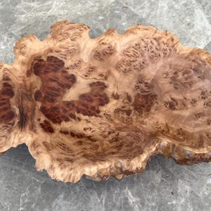 Red Mallee Burl Bowl With Natural Live Edge