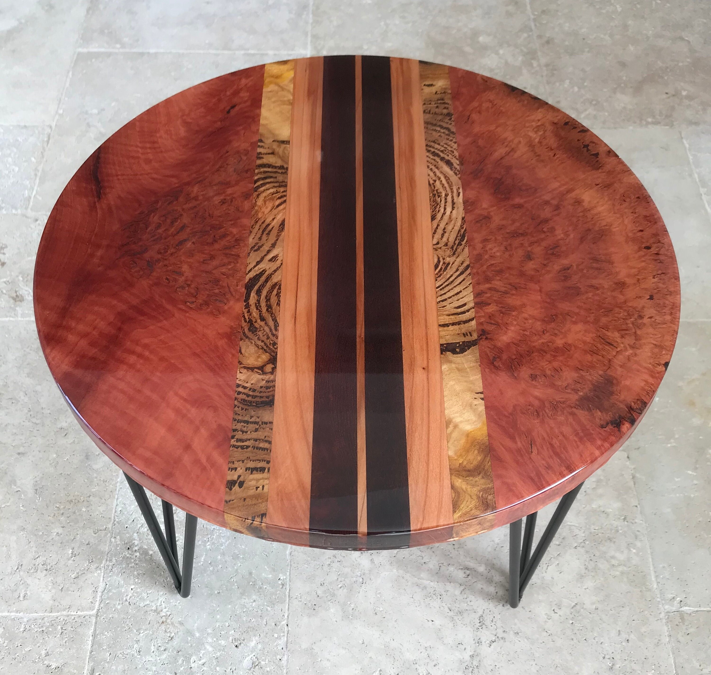End Table Jarrah Burl And Exotic Timbers Etsy