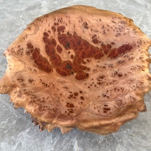 Red Mallee Burl Bowl With Natural Live Edge