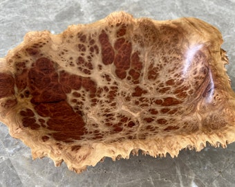 Red Mallee Burl Bowl With Natural Live Edge