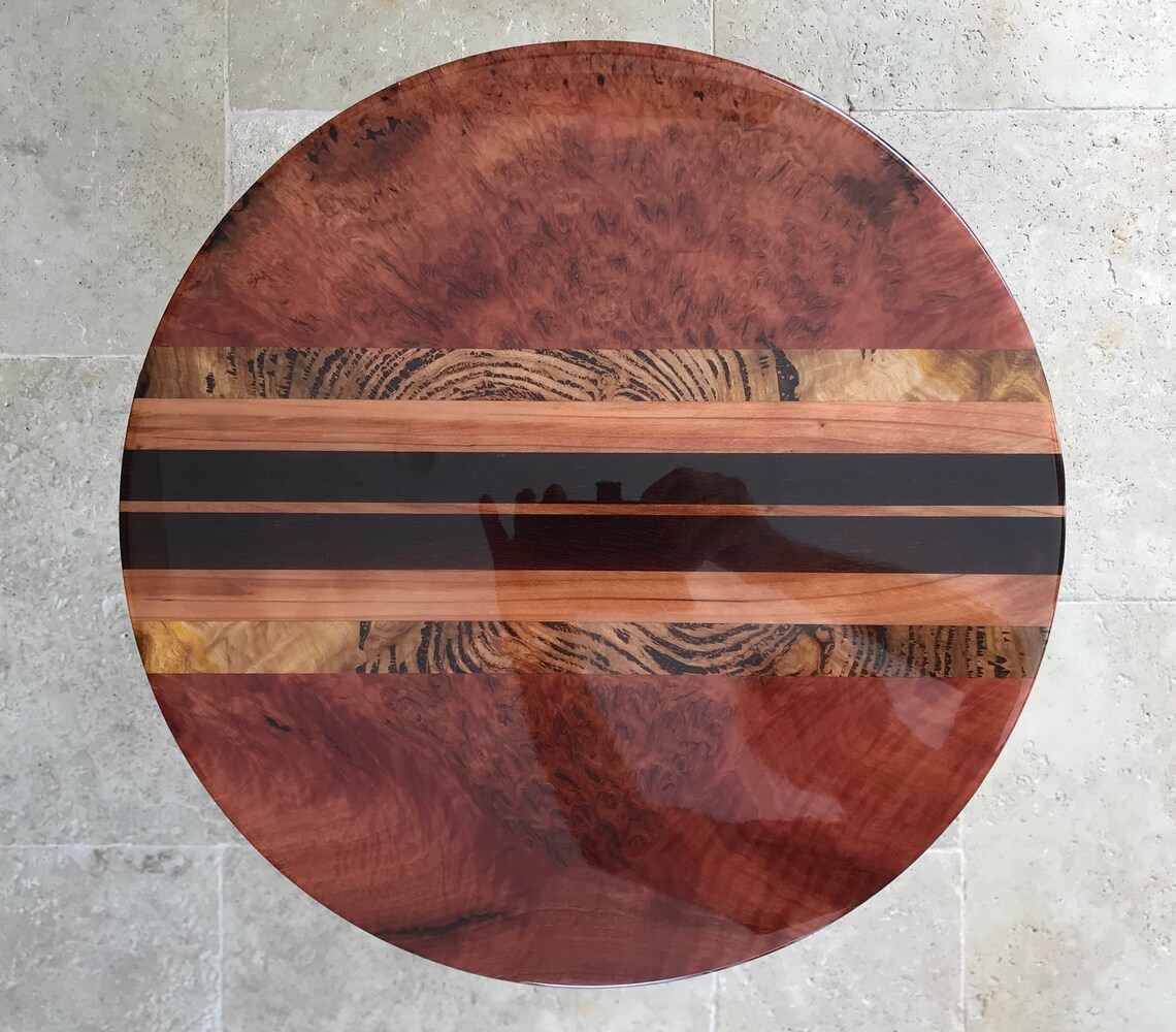 End Table Jarrah Burl And Exotic Timbers Etsy
