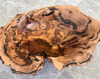 Blackbutt Burl Bowl With Natural Live Edge