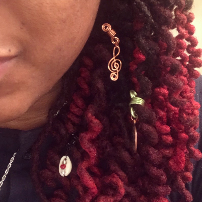 Silver Love Heart HairDreadlockLocBraid Spiral Coil BeadJewelry