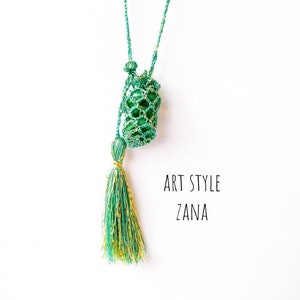 Collier pochette pour trousse à pharmacie, support de pierre pour collier, collier réglable, petit/crochet/support en cristal menthe-doré