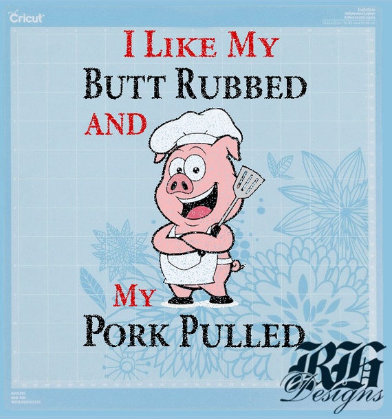 Butt Rubbed BBQ Pig SVG | Etsy
