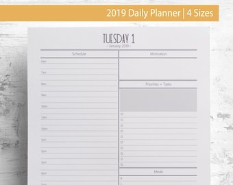 hourly planner etsy