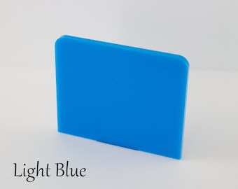Light Blue Translucent Acrylic Sheet 3mm in A5, A4, A3 and 100mm to 600mm Sheets